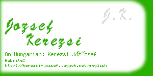 jozsef kerezsi business card